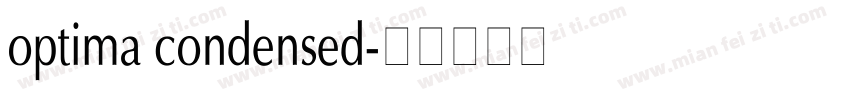 optima condensed字体转换